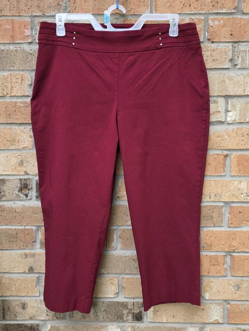 JM Collection Womens Cropped Capri Pants Millennium Style Pull On Size XL